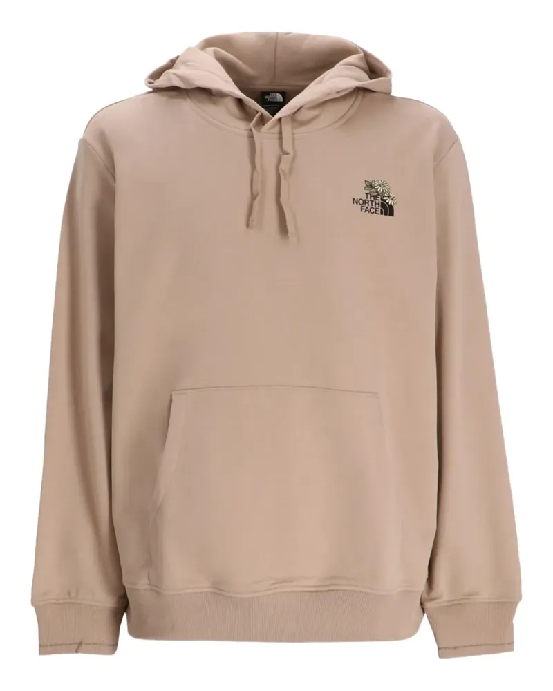 The North Face Connect Hoodie mit Blumenstickerei - Nude Nude