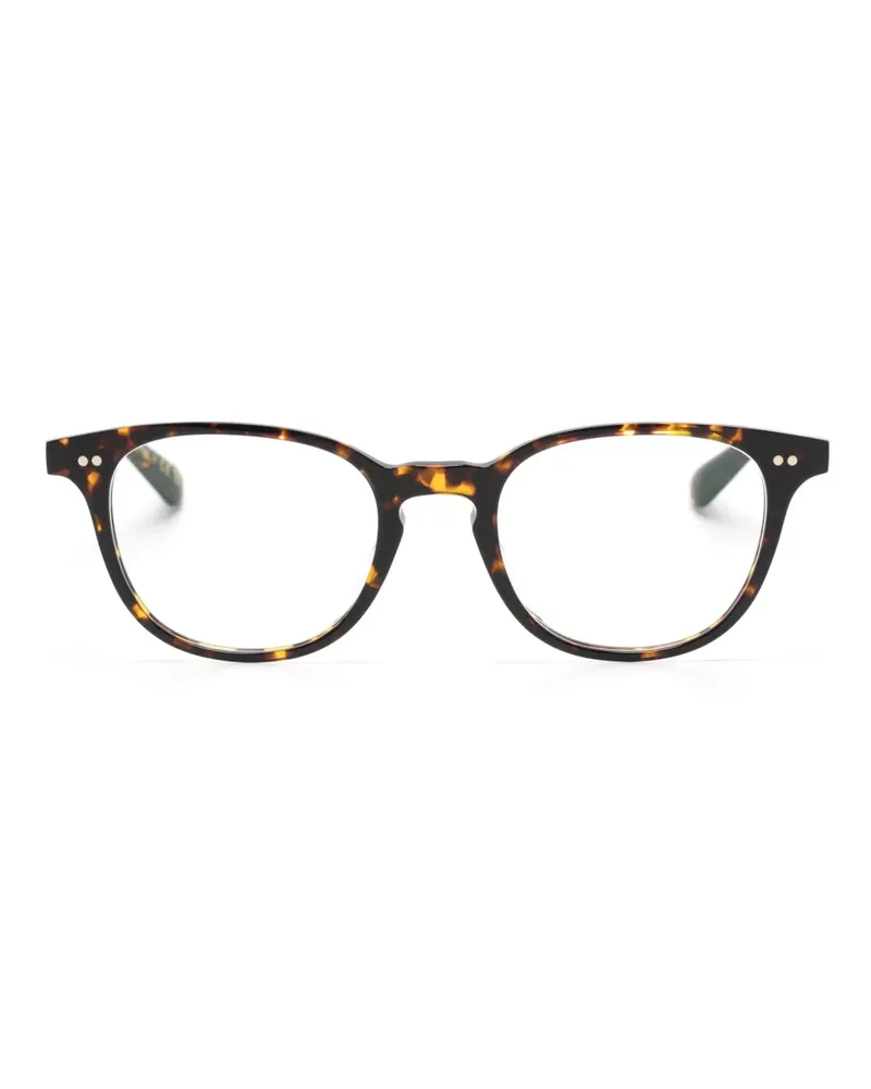 Oliver Peoples Sadao Brille mit ovalem Gestell - Braun Braun