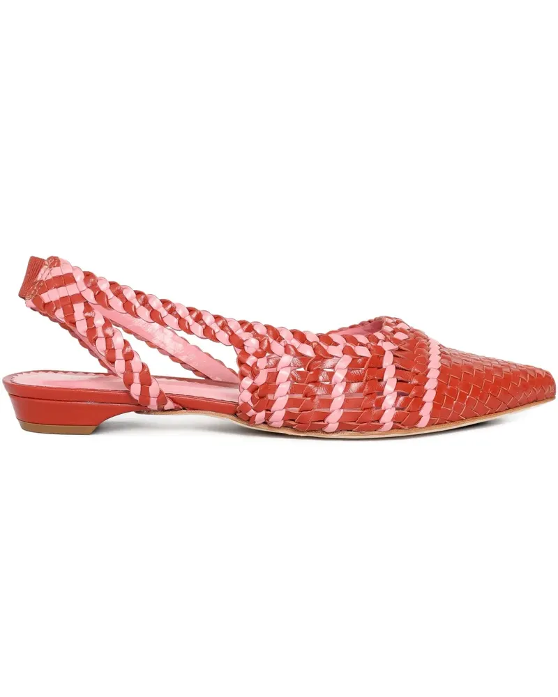 Sarah Chofakian Praliné woven pumps - Rot Rot