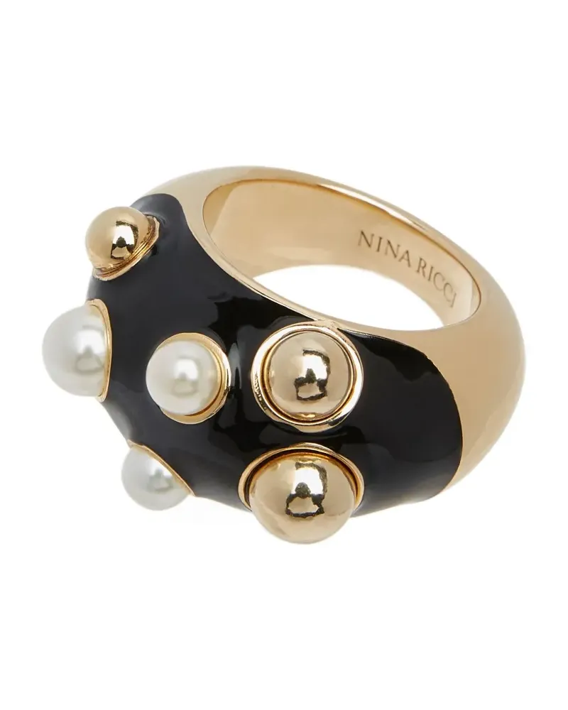 Nina Ricci Verzierter Drops of Light Ring - Gold Gold