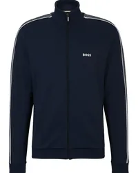 HUGO BOSS Cardigan mit Reißverschluss Blau