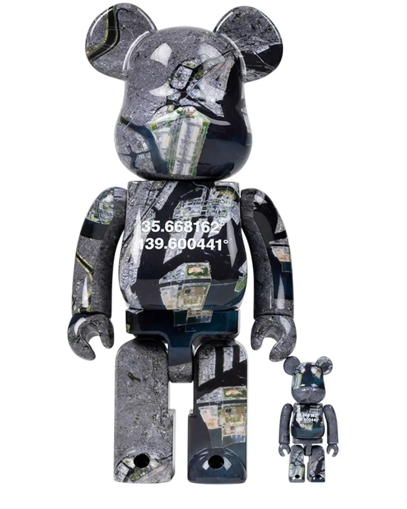 Medicom Toy Benjamin Grant Tokyo BE@RBRICK 100% und 400% Figuren-Set Schwarz