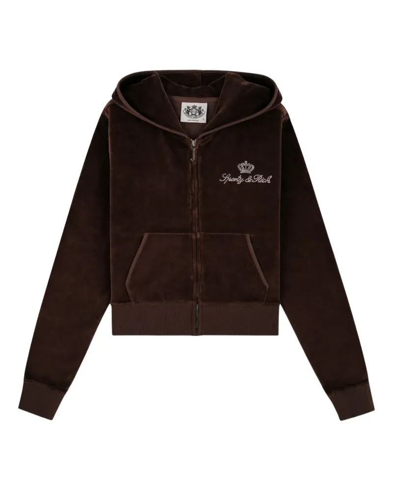Juicy Couture x R crystal-embellished hoodie - Braun Braun