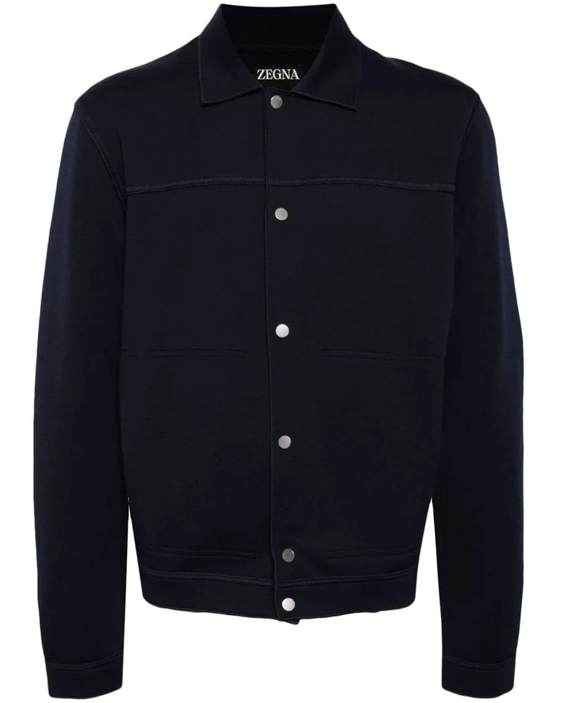 Ermenegildo Zegna Cardigan mit Spreizkragen - Blau Blau