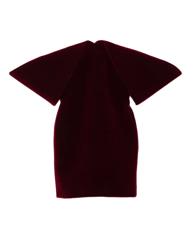 David Koma off-shoulder velvet dress - Rot Rot