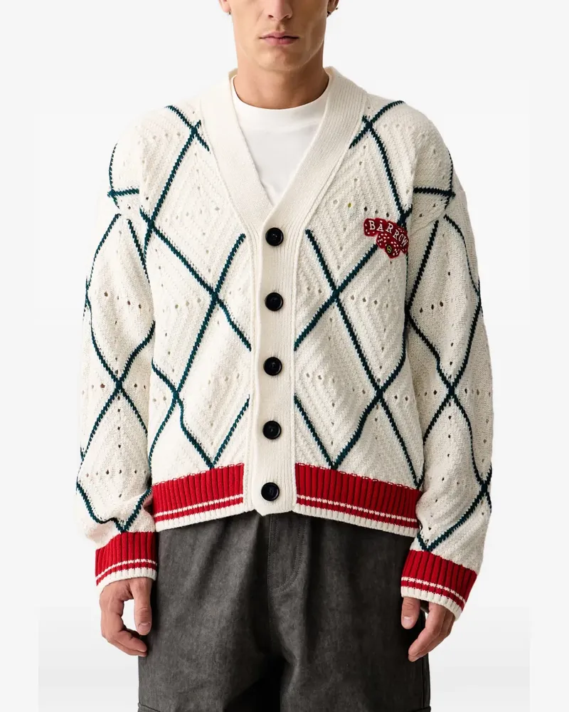 BARROW logo-patch cardigan - Nude Nude