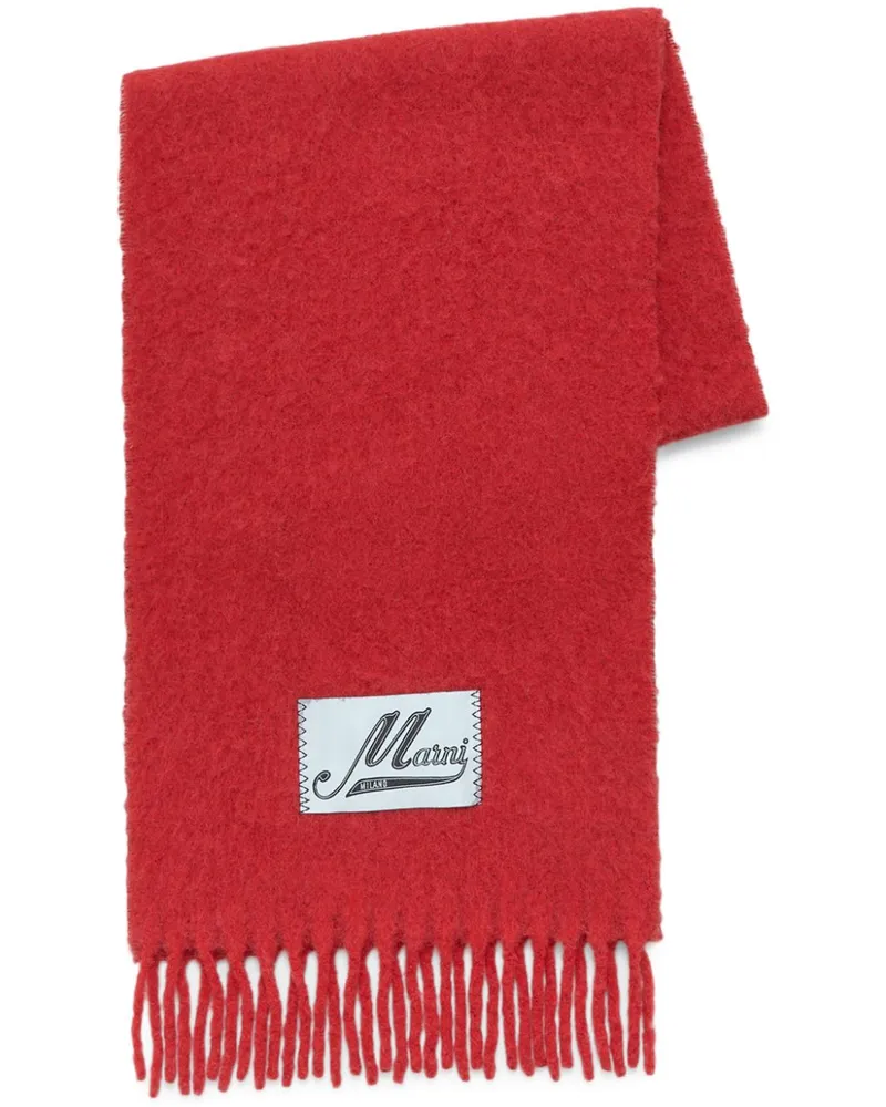 Marni Schal mit Fransen - Rot Rot