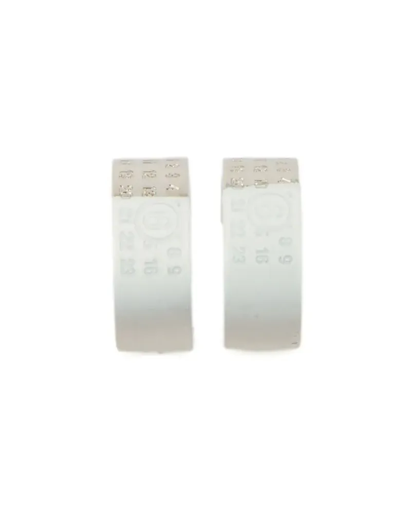 Maison Margiela Ohrringe mit Nummern-Motiv - Silber Silber