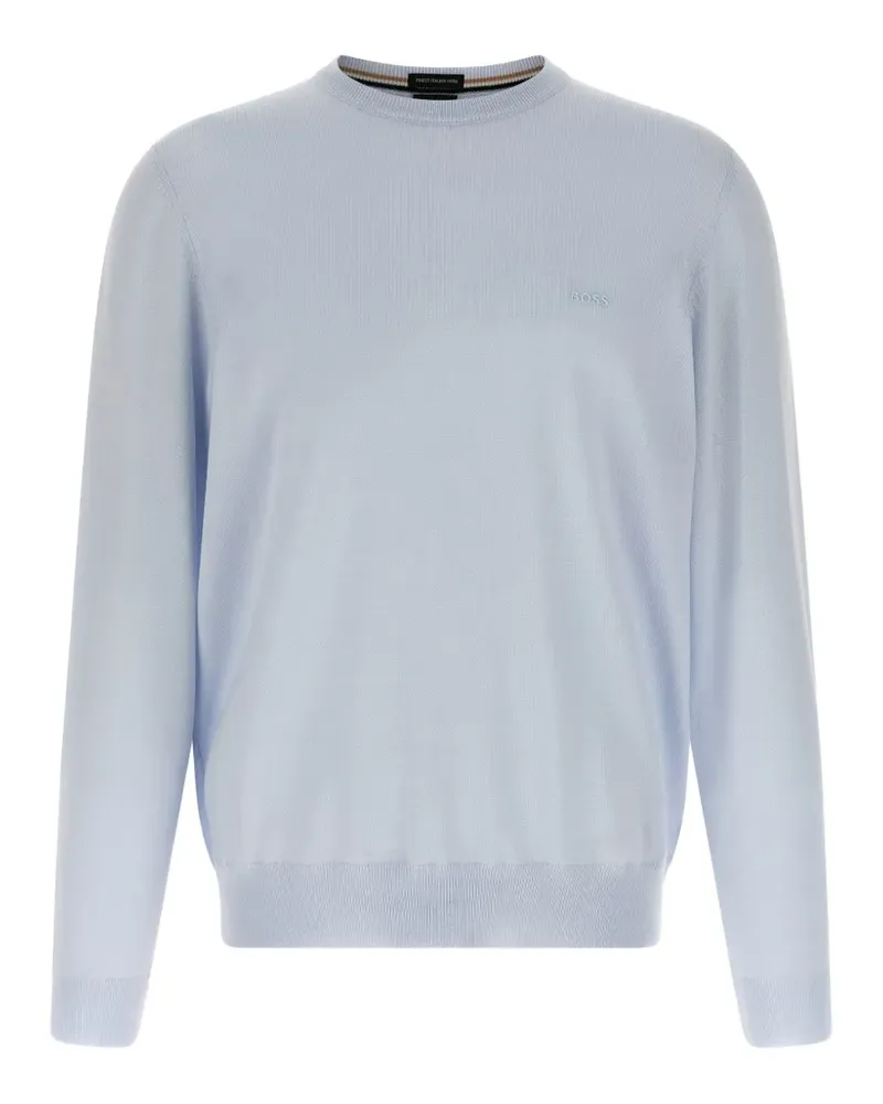 HUGO BOSS Pullover mit Logo-Stickerei - Blau Blau