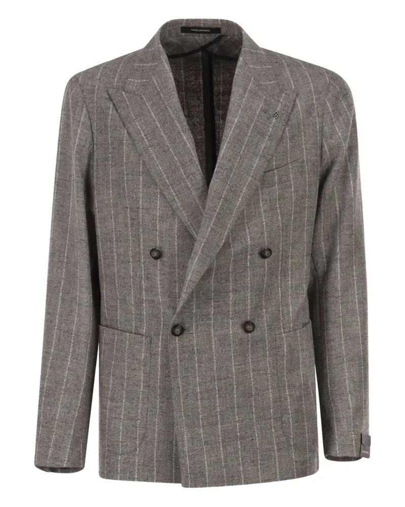 Tagliatore Sakko mit Nadelstreifen - Grau Grau