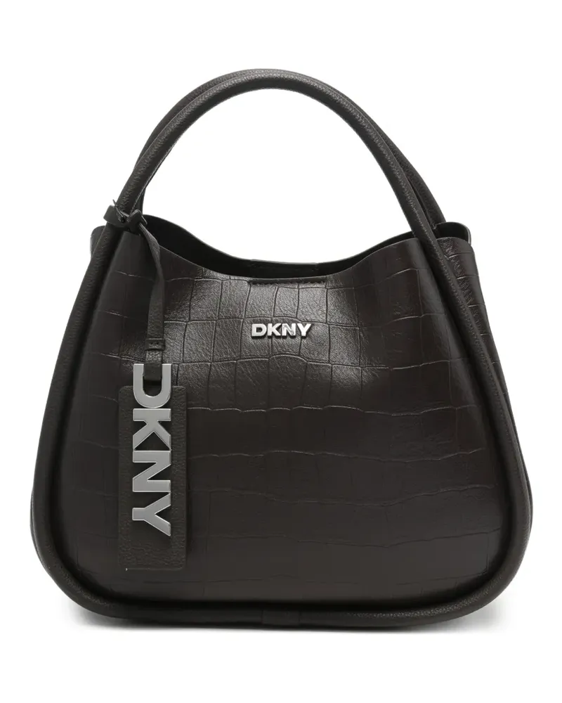 DKNY Handtasche mit Kroko-Optik - Braun Braun