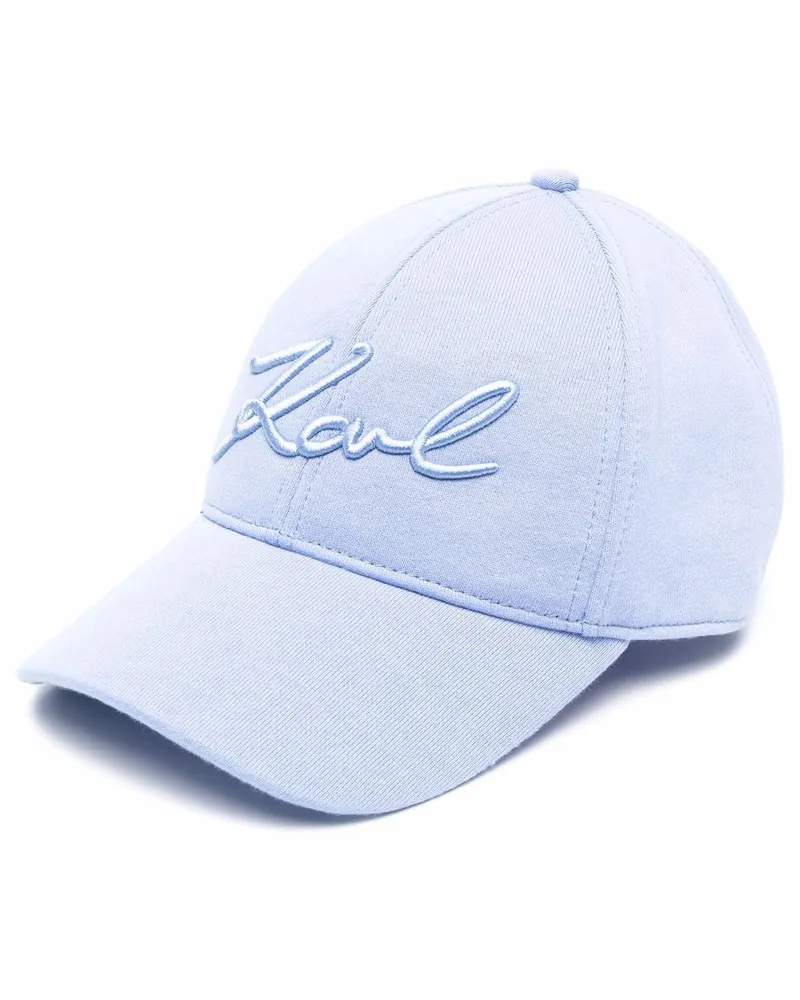 Karl Lagerfeld Baseballkappe mit Logo-Stickerei Blau