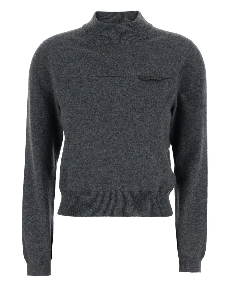Brunello Cucinelli Pullover mit Stehkragen - Grau Grau