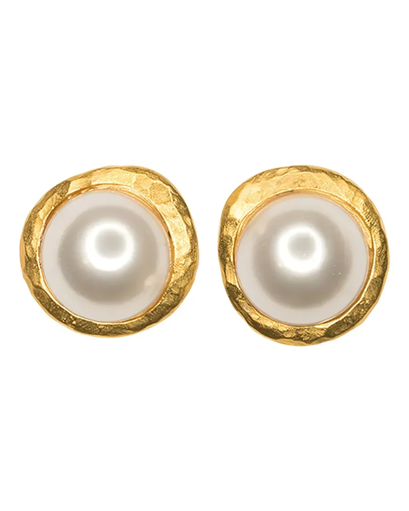 Kenneth Jay Lane Ohrringe mit Perlen - Gold Gold
