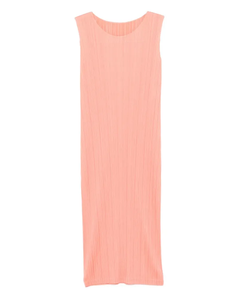 Issey Miyake Midikleid mit Falten - Orange Orange