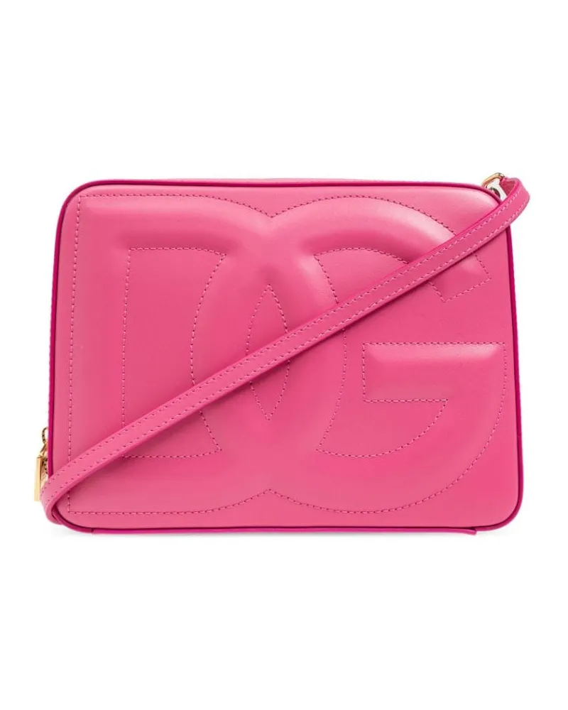 Dolce & Gabbana Mittelgroße Kameratasche DG-Logo - Rosa Rosa