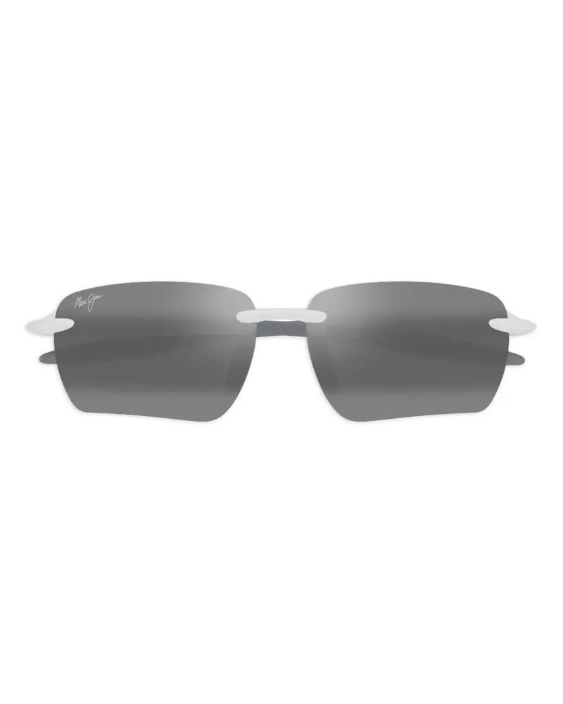 Maui Jim Ho’okipa Ultra G rectangle-frame rimless sunglasses - Weiß Weiß