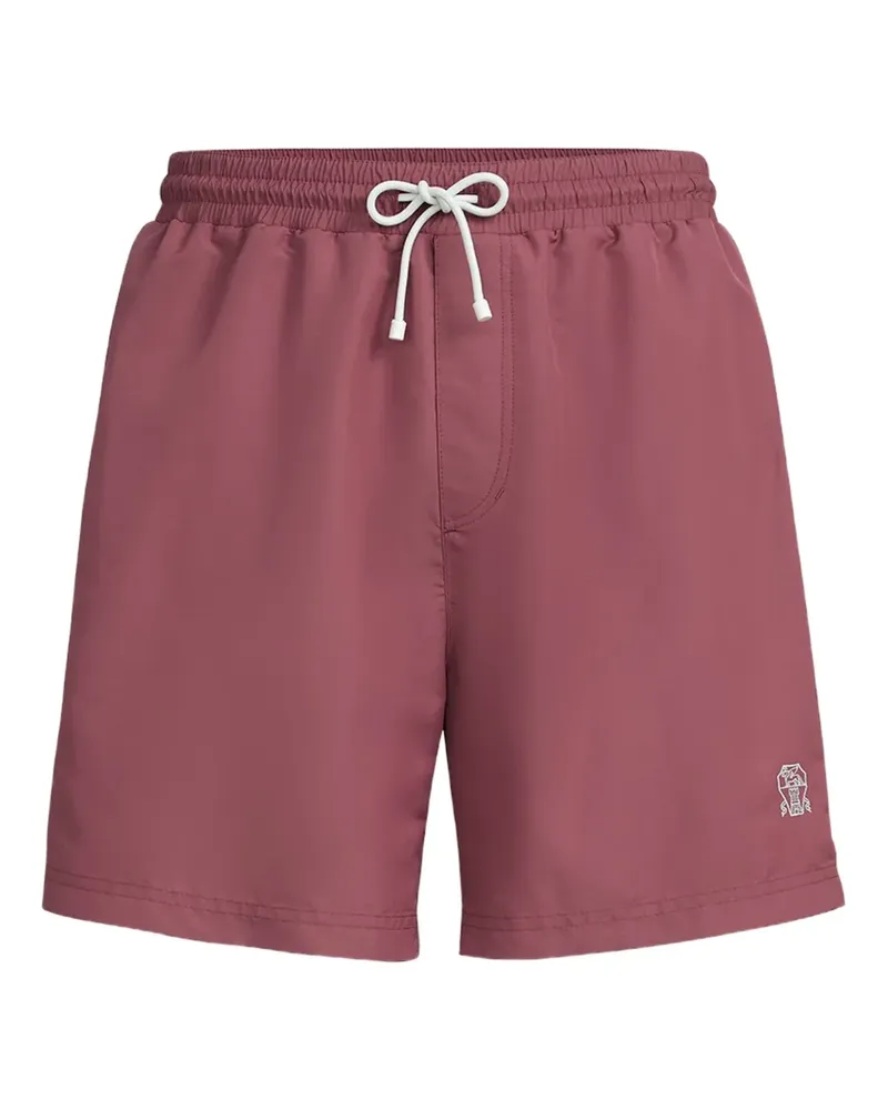 Brunello Cucinelli Badeshorts mit Kordelzug - Rot Rot