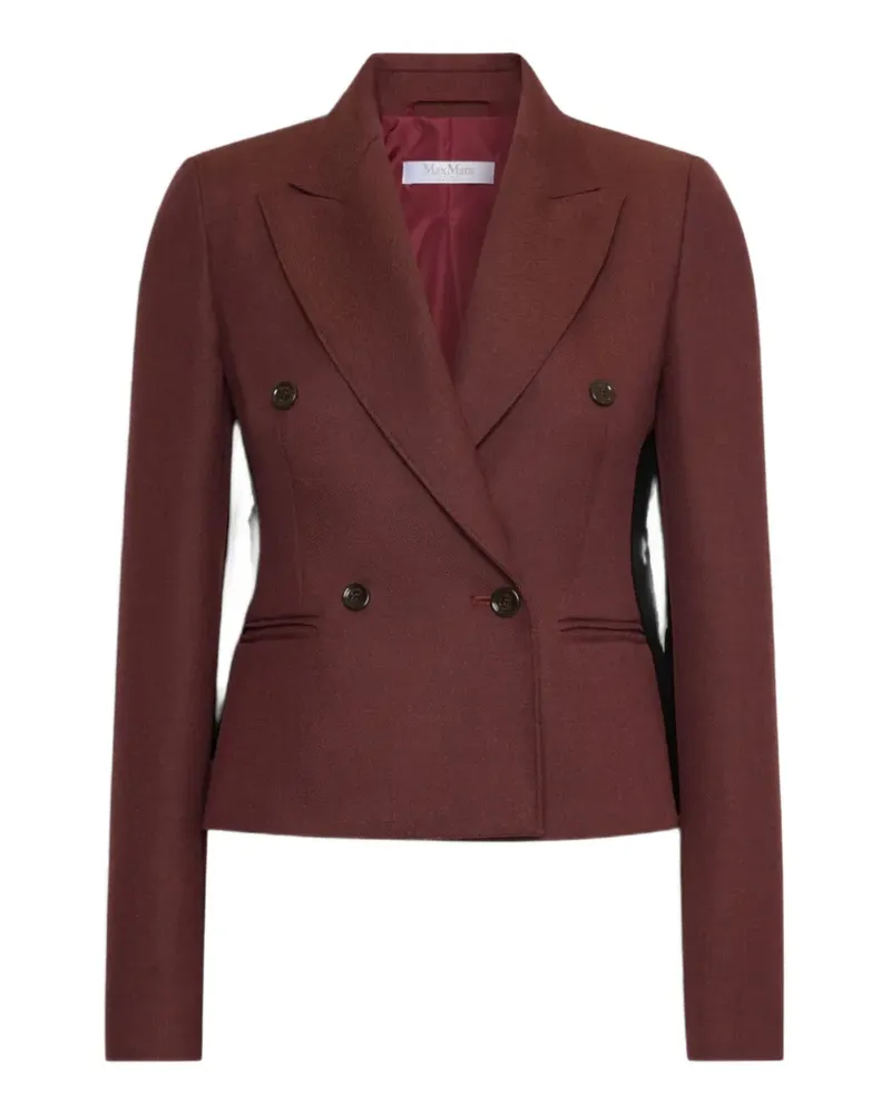 Max Mara double-breasted peak-lapel jacket - Rot Rot