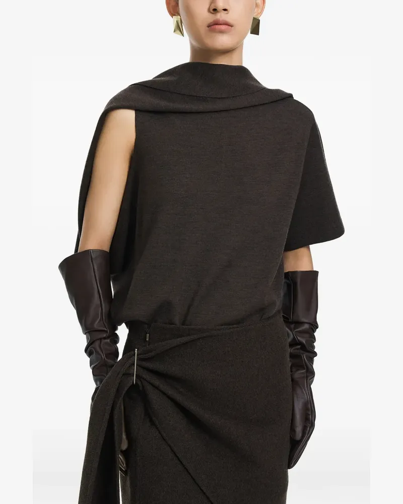 JNBY Asymmetrischer Pullover - Braun Braun