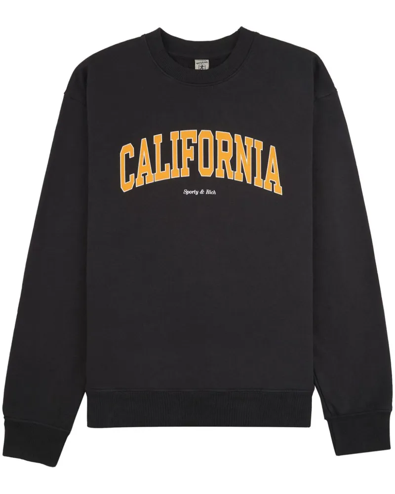 SPORTY & RICH California Sweatshirt - Schwarz Schwarz