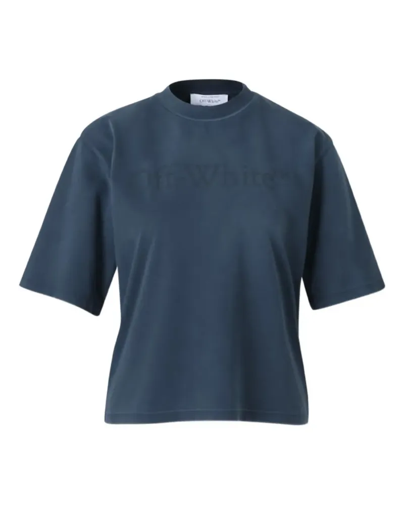 OFF-WHITE T-Shirt mit Logo-Print - Blau Blau