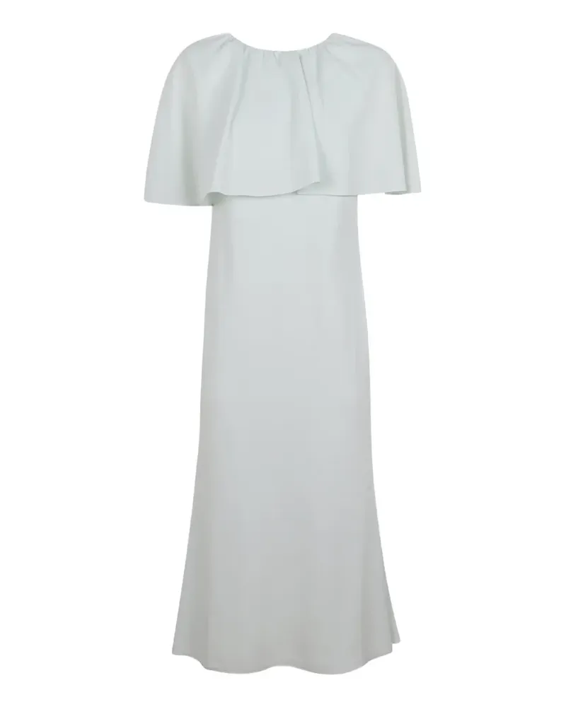 Roland Mouret cape-overlay gathered-neck dress - Nude Nude