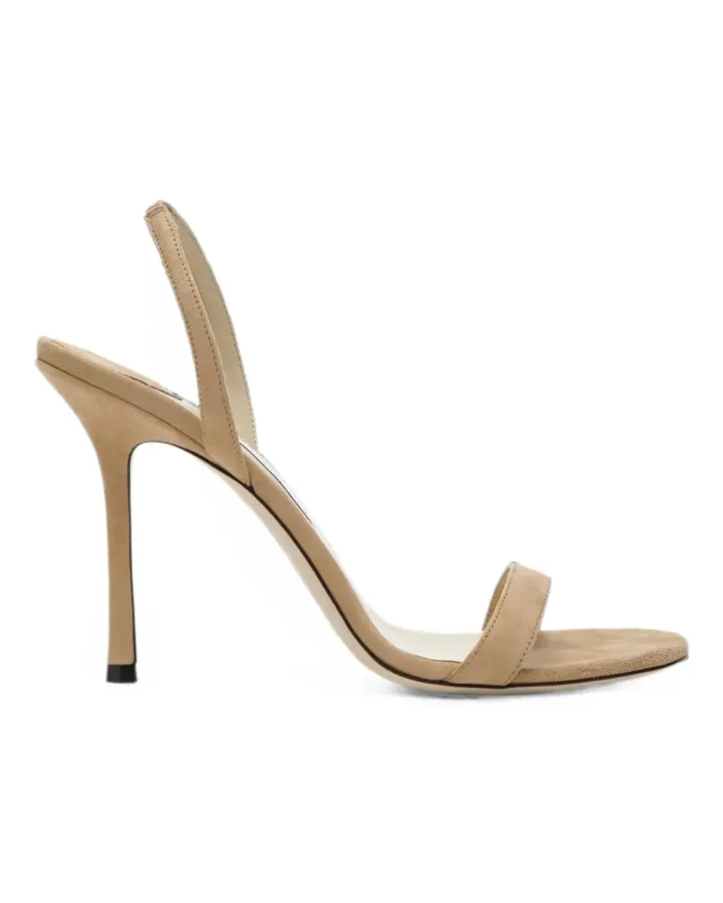 Jimmy Choo Jenn 100 Slingback-Sandalen aus Wildleder - Nude Nude