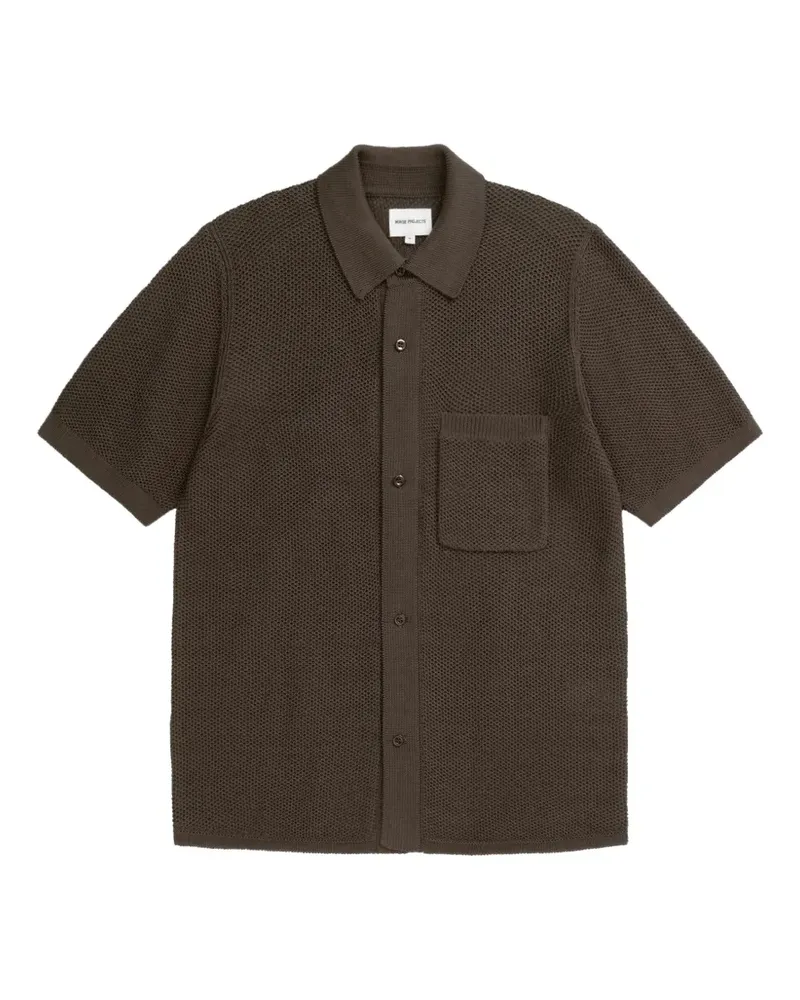 Norse Projects pocket knitted shirt - Braun Braun