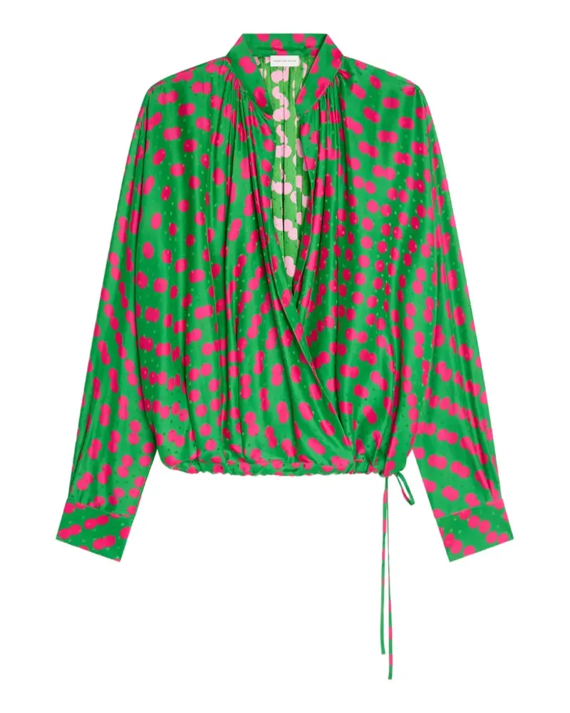 Dries van Noten Bluse mit Polka Dots - Grün Grün