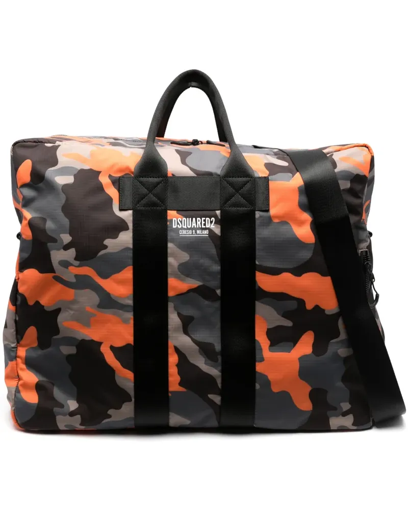 Dsquared2 Reisetasche mit Camouflage-Print - Schwarz Schwarz
