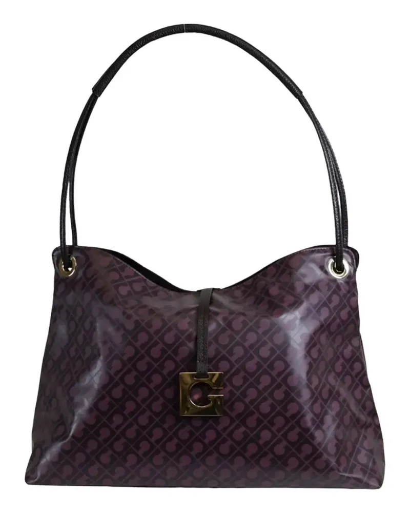 Gherardini Schultertasche mit Monogramm-Print - Violett Violett
