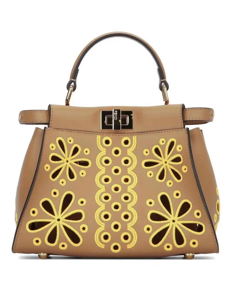Fendi Peekaboo Mini-Tasche - Braun Braun
