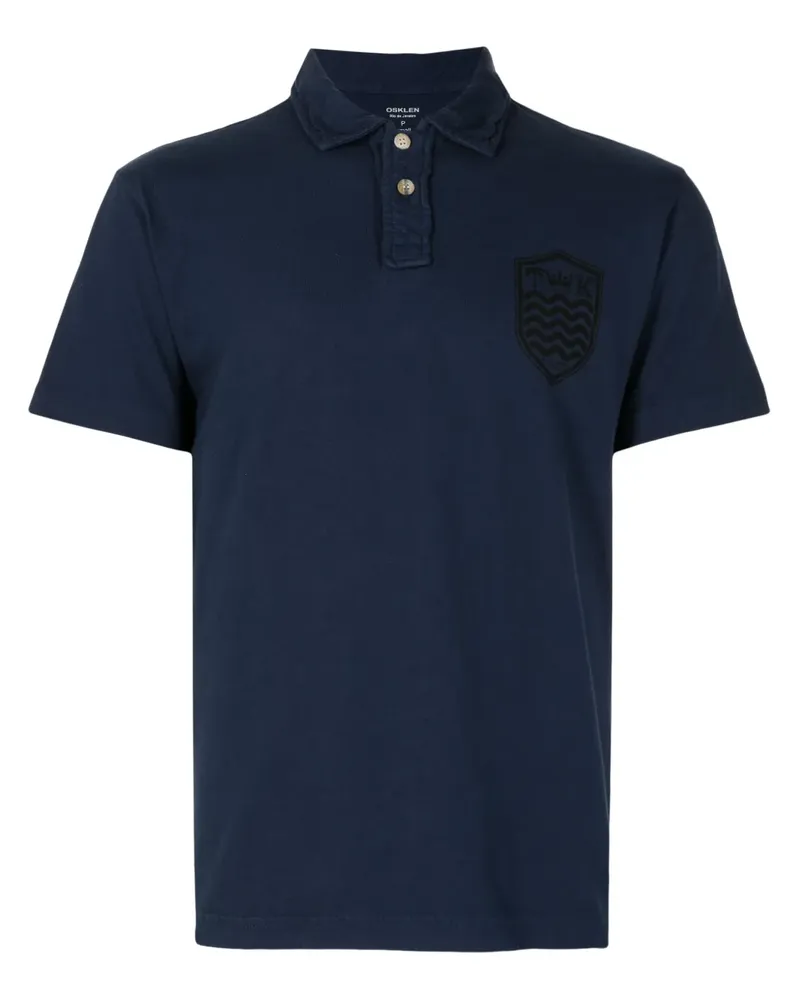 Osklen Poloshirt mit grafischem Print - Blau Blau