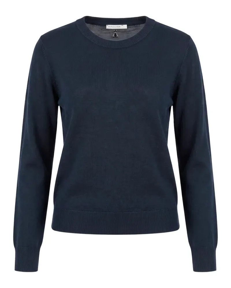 Patrizia Pepe Pullover mit rundem Ausschnitt - Blau Blau