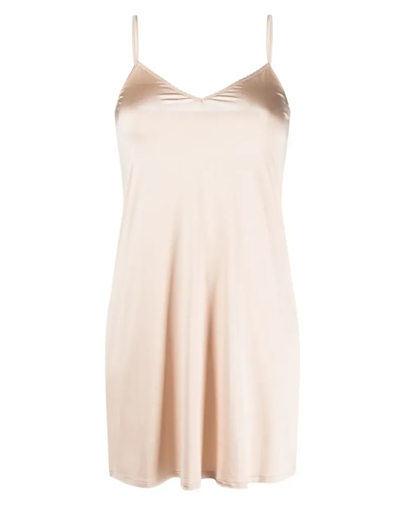 Hanro Nachthemd mit V-Ausschnitt - Nude Nude