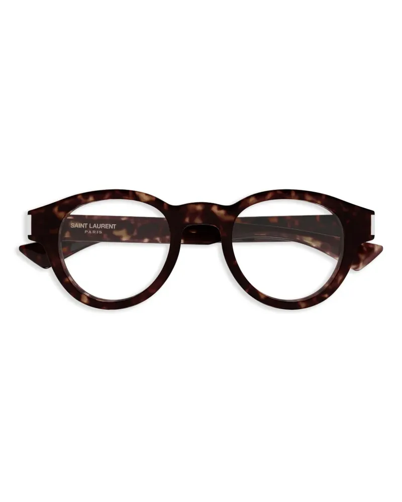 Saint Laurent Brille mit rundem Gestell - Braun Braun