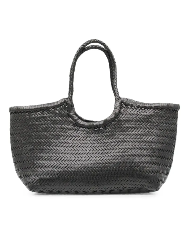Dragon Diffusion big Nantucket woven leather tote bag - Schwarz Schwarz