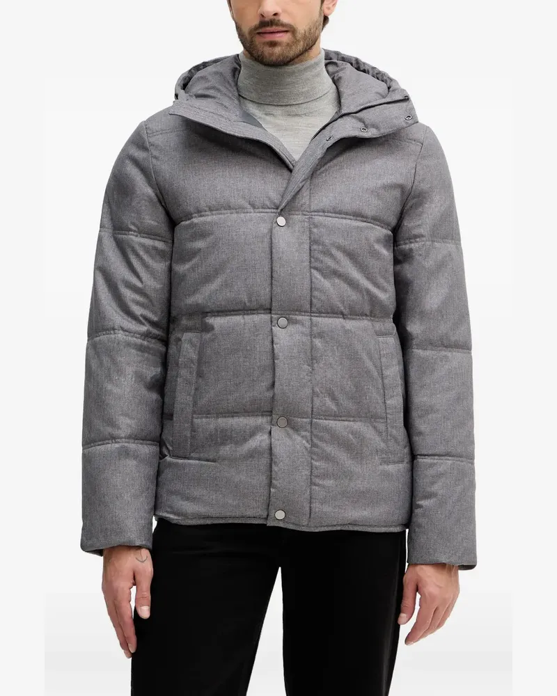 Benetton Gefütterte Kapuzenjacke - Grau Grau