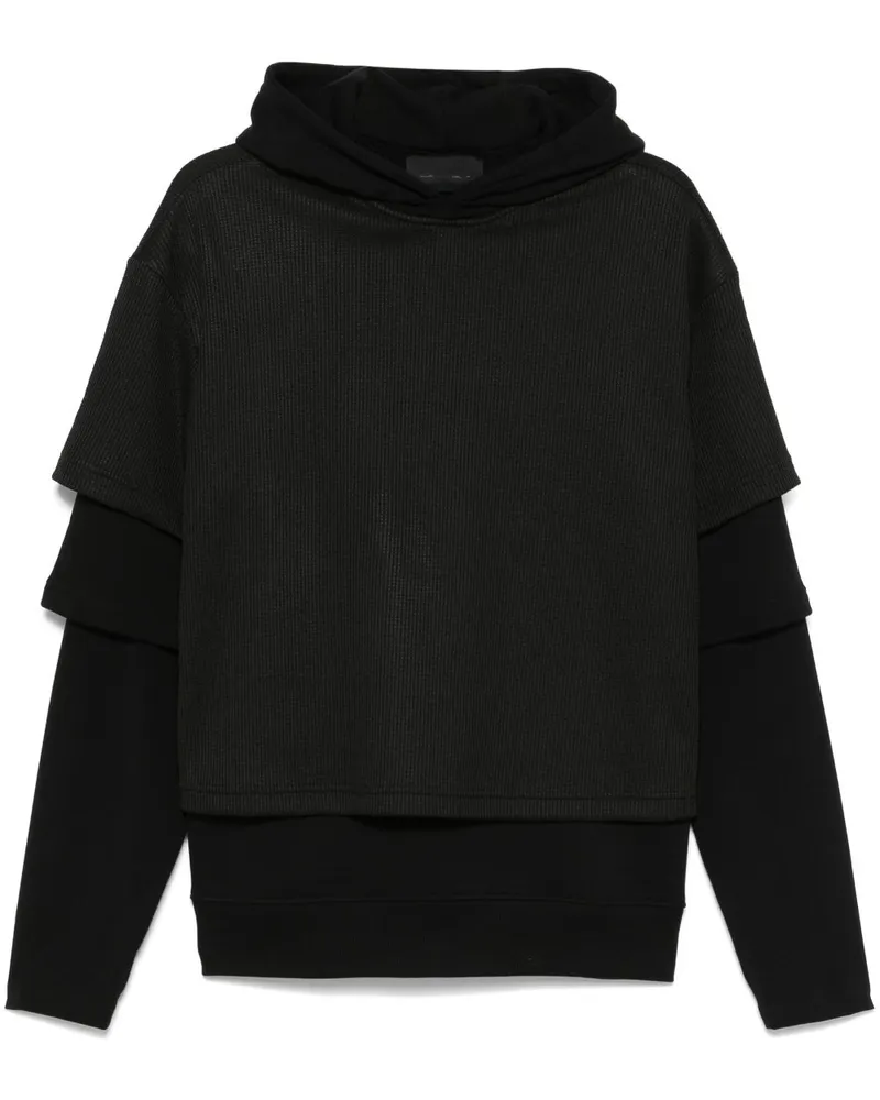 Heliot Emil Envelope Hoodie - Schwarz Schwarz