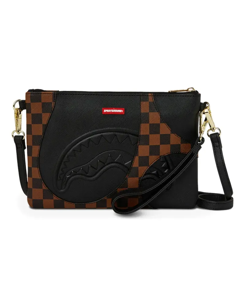 Sprayground Karierte Jetstream Clutch - Braun Braun