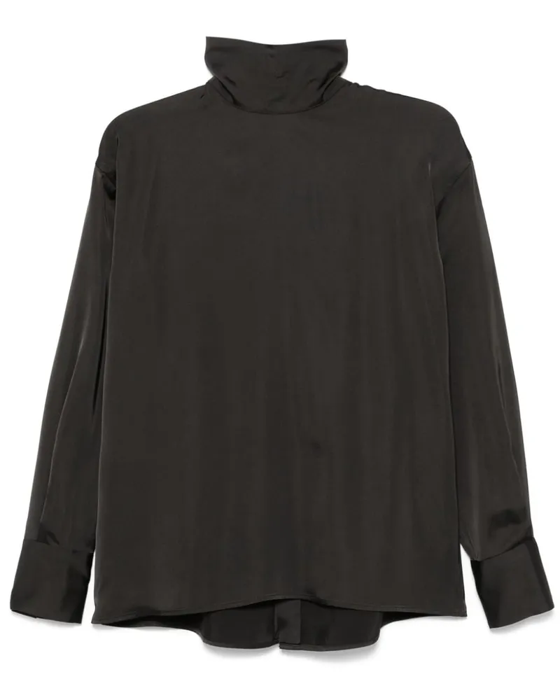 Fabiana Filippi Hemd aus Satin - Schwarz Schwarz