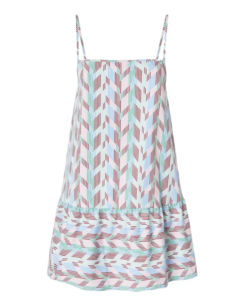 Missoni chevron-patterned mini dress - Blau Blau