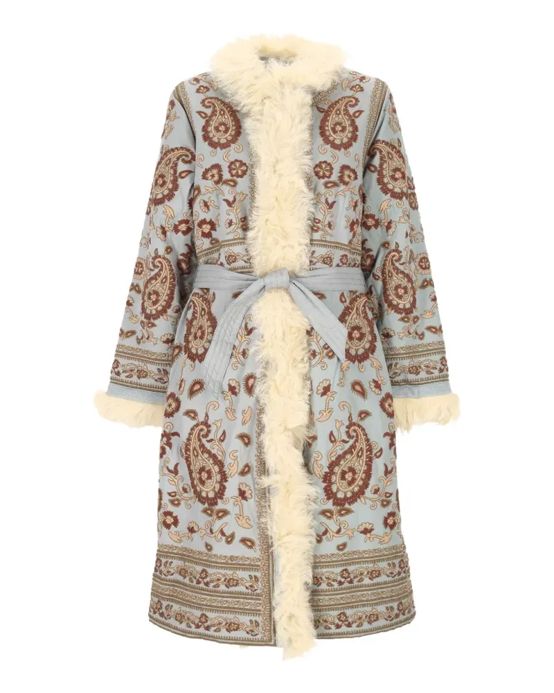 Antik Batik Pauline paisley-embroidered coat - Blau Blau