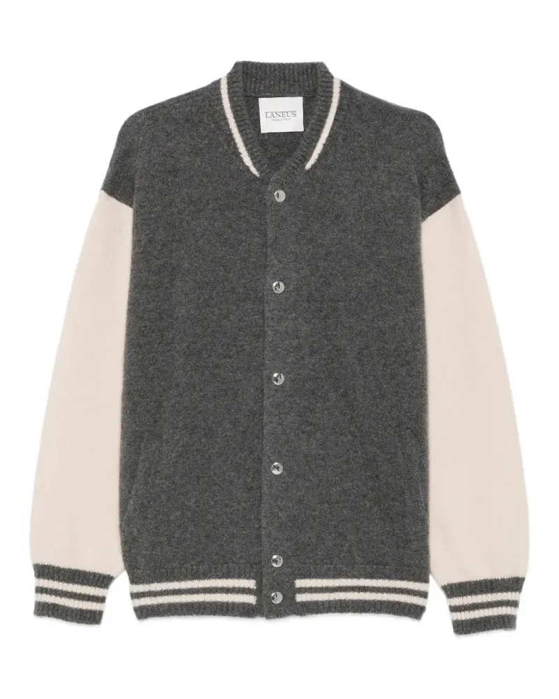 Laneus Collegejacke in Colour-Block-Optik - Grau Grau