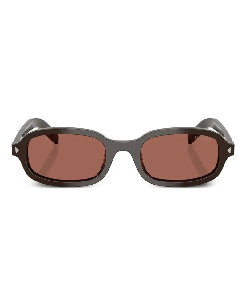 Prada Sonnenbrille mit eckigem Gestell - Braun Braun