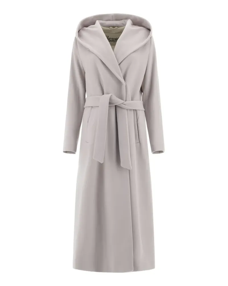 Herno hooded belted coat - Grau Grau