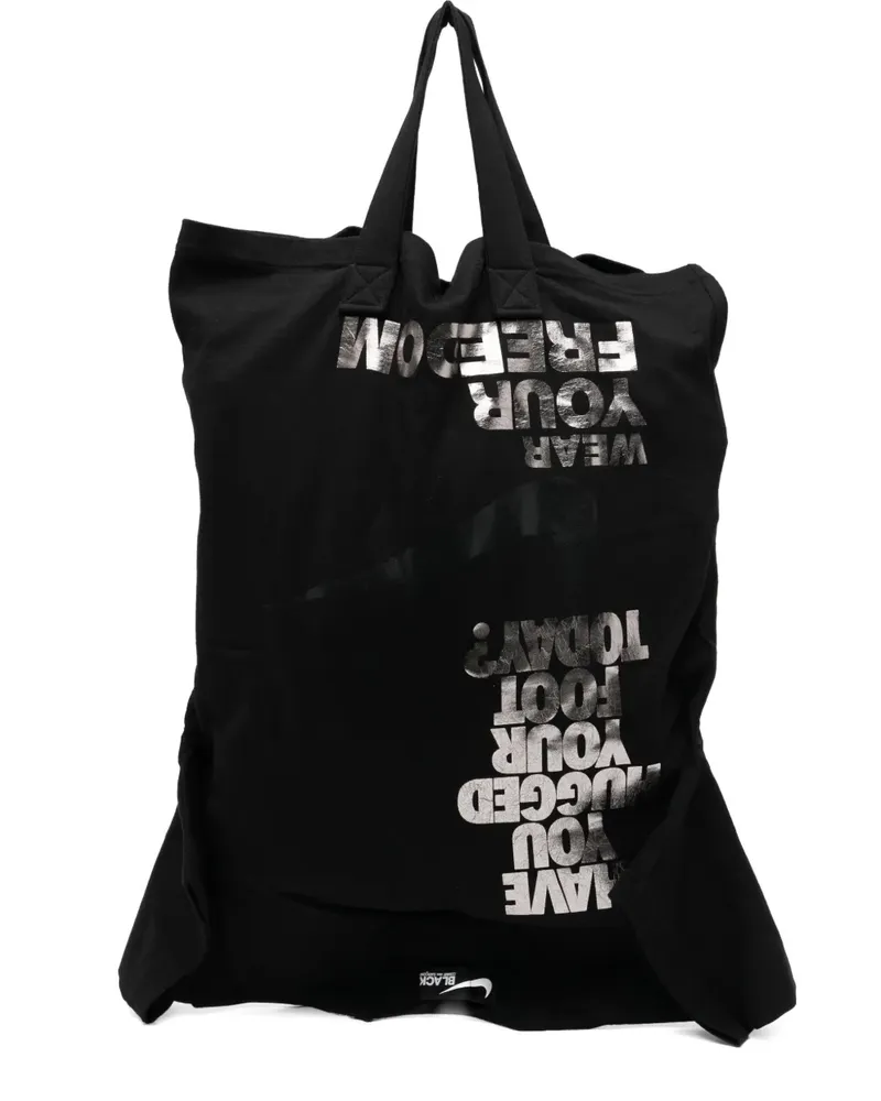 Comme des Garçons x Nike Tote Bag mit Print - Schwarz Schwarz