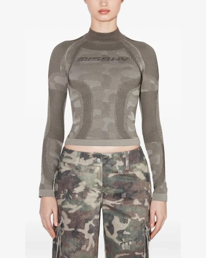 MISBHV camo jacquard long-sleeve top - Grau Grau