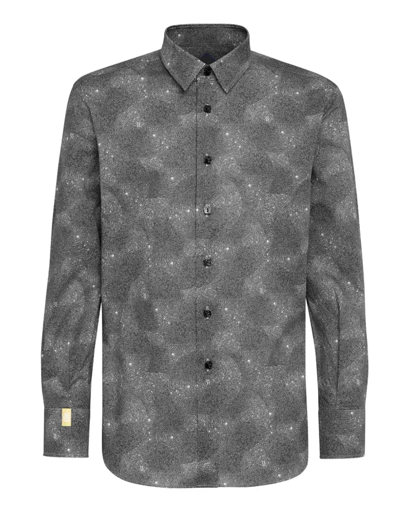 Billionaire geometric cut shirt - Grau Grau